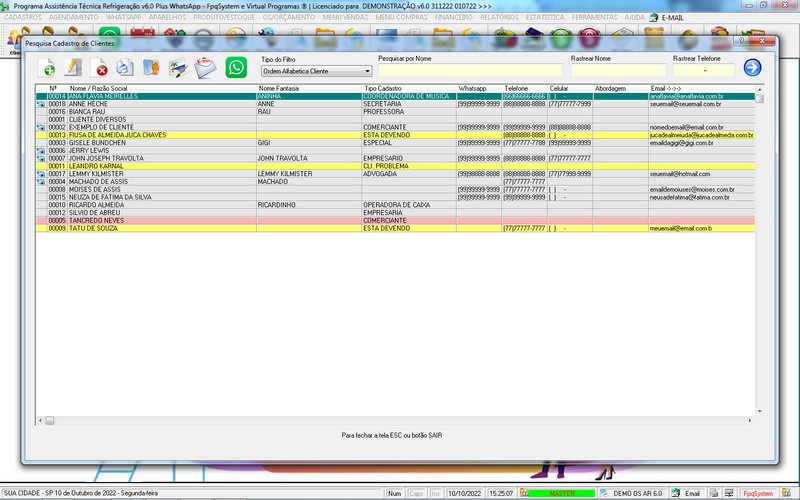 Programa OS Assistência Técnica para Refrigeração 6.0 Plus