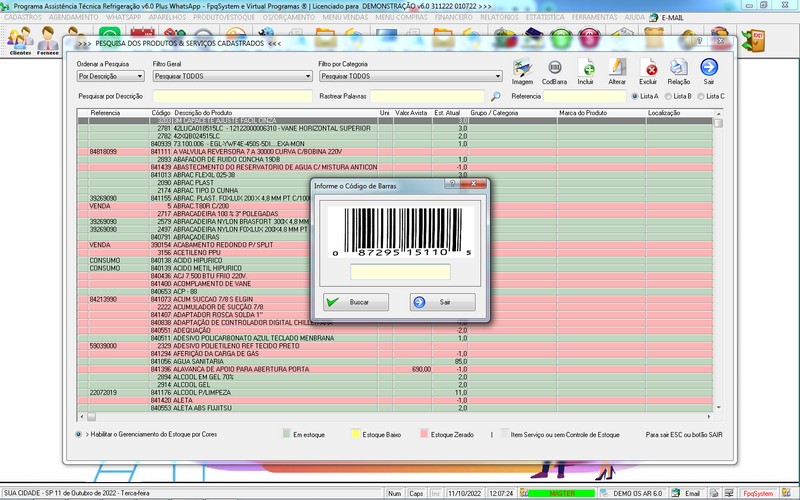 Programa OS Assistência Técnica para Refrigeração 6.0 Plus