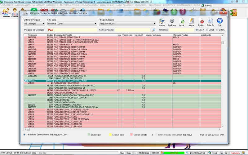 Programa OS Assistência Técnica para Refrigeração 6.0 Plus