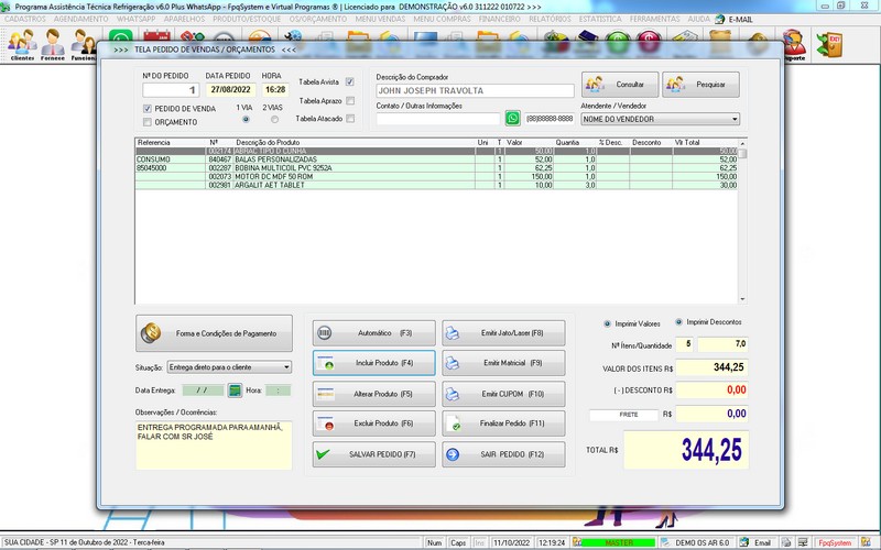 Programa OS Assistência Técnica para Refrigeração 6.0 Plus