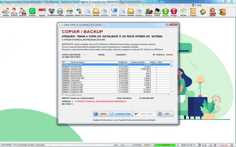 Programa OS Assistência Técnica para Refrigeração 7.0 Plus