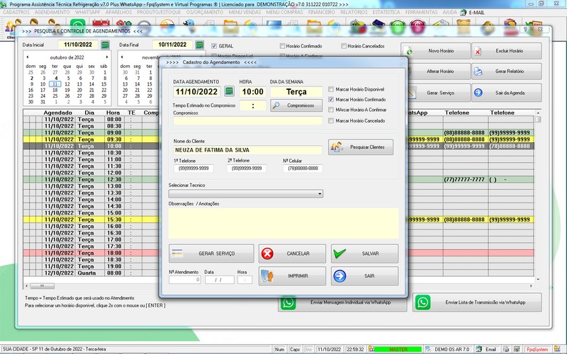 Programa OS Assistência Técnica para Refrigeração 7.0 Plus