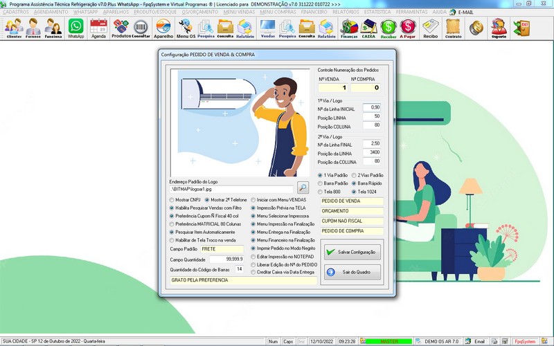 Programa OS Assistência Técnica para Refrigeração 7.0 Plus