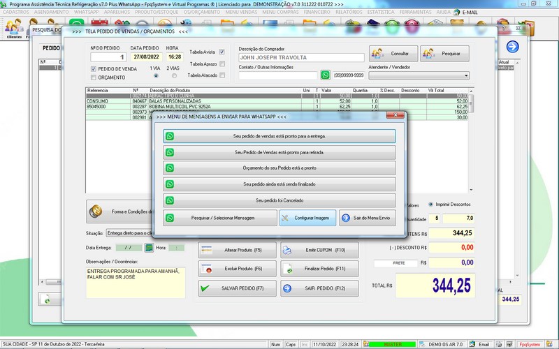 Programa OS Assistência Técnica para Refrigeração 7.0 Plus