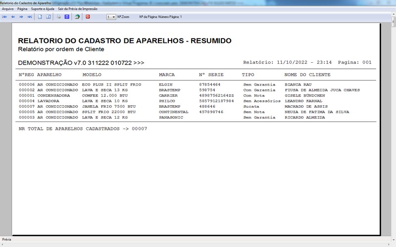 Programa OS Assistência Técnica para Refrigeração 7.0 Plus