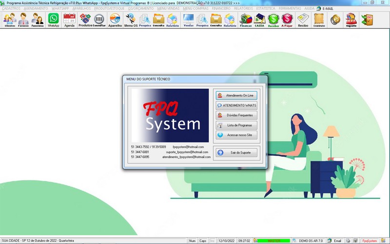 Programa OS Assistência Técnica para Refrigeração 7.0 Plus